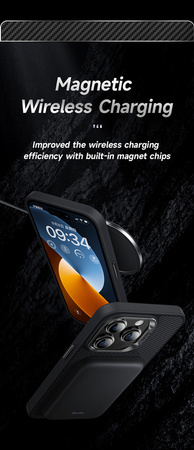 Benks Etui Magnetic Hybrid Armor Pro Kevlar Metal Frame 600D do Iphone 15 Plus czarny