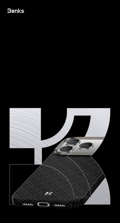 Benks Etui Magnetic Armor Air Armor Grid Kevlar Metal Frame 600D (B069) do Iphone 17 Pro czarne