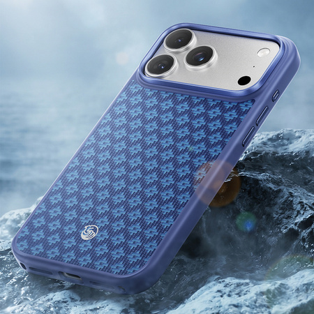 Benks Pancerne Etui Ochronne Armor Air Armor Grid Kevlar Carbon Metal Frame 600D do iPhone 18 Pro Max / 17 Pro Max Niebieskie