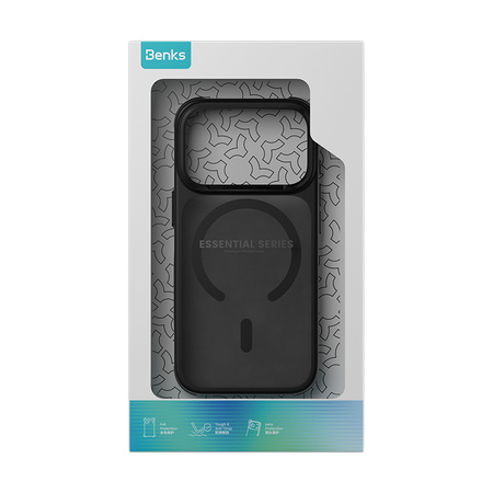 Benks Etui Ochronne Mist Metal Frame do iPhone 18 Pro Max / 17 Pro Max Czarne