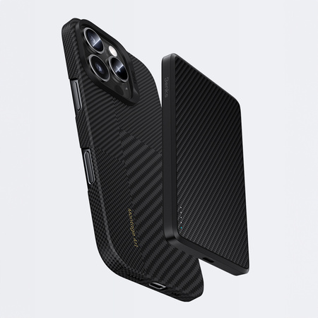 Benks Etui Montage Magnetic Armor Air Kevlar PC Frame 600D+1500D (M064) do iPhone 16 Plus Czarne