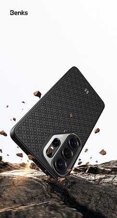 Benks Etui do Samsung Galaxy S26 Ultra Carbon Kevlar Armor Pro Armor Grid z MagSafe Wzmacniane – Czarne