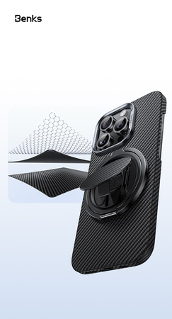 Benks uchwyt ring podstawka magnetyczna do telefonu kevlar carbon MagSafe etui pop socket