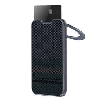BENKS Portfel MagWallet ArmorGo Aurora Stand MagSafe na plecki telefonu 5 kart Carbon Kevlar