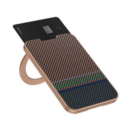 BENKS Portfel MagWallet ArmorGo Prestige Stand MagSafe na plecki telefonu 5 kart Carbon Kevlar