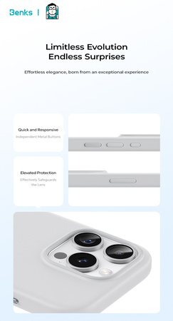 Benks Etui Magnetic Vita Pro Silicone do iPhone 16 Pro Max Szare