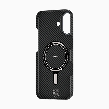 Benks Etui Magnetic Carbon Kevlar Armor Air Metal Frame 600D do iPhone 17 czarne – Lekkie Etui Carbon Kevlarowe z Ochroną i Stylowym Designem