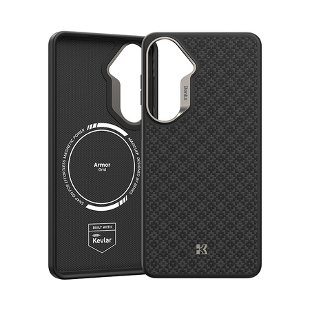 Benks Etui do Samsung Galaxy S26 Carbon Kevlar Armor Pro Armor Grid z MagSafe Wzmacniane – Czarne
