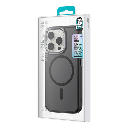 Benks Etui Magnetic Mist Metal Frame do iPhone 16 Szare
