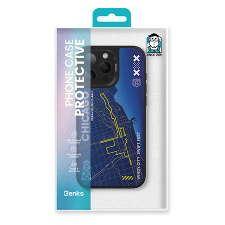 Benks Etui Dynamic City Chicago do Iphone 16 Pro