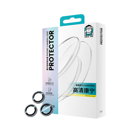 Benks Hartowane szkło DR Sapphire Lens Protector na aparat do iPhone 15 Pro / 15 Pro Max (3 sztuki) czarne – szkło szafirowe premium, odporne na zarysowania