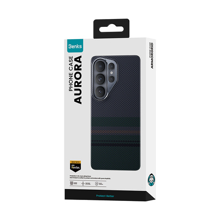 Benks Etui do Samsung Galaxy S26 Ultra Carbon Kevlar Armor Air Aurora z MagSafe