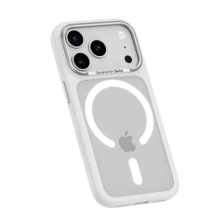 Benks Etui Magnetic Mist Metal Frame (K070) do iPhone 17 Pro Max Białe (Camera Control Button)