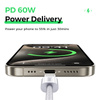 Benks Kabel D46 pleciony - Typ C na Lightning - PD 27W 3A 2 metry biały