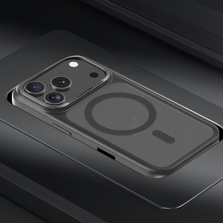 Benks Etui Magnetic Mist Metal Frame do iPhone 17 czarne (Camera Control Button) – Wytrzymałe Etui z Metalową Ramką i Camera Control