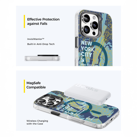 Benks Etui Magnetic City New York do iPhone 16 Plus