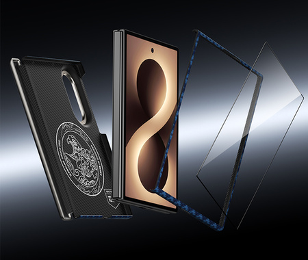 Benks Etui Magnetic Armor Grid Air Grand Combo (C.K.FL.SA.BE.S060) do Samsung Galaxy Z Fold 8 niebieski