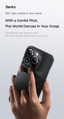Benks uchwyt ring podstawka magnetyczna do telefonu kevlar carbon MagSafe etui pop socket