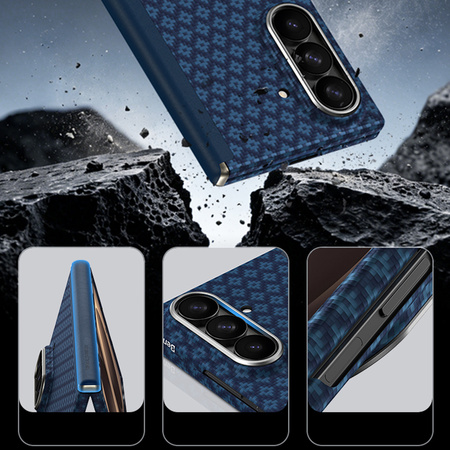 Benks Etui Magnetic Armor Grid Air Grand Combo (C.K.FL.SA.BE.0051) do Samsung Galaxy Z Fold 8 Ultra niebieski