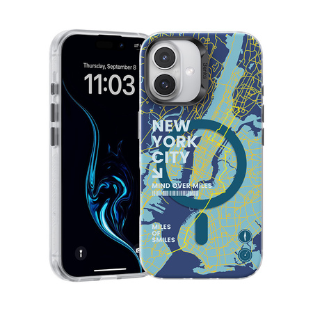 Benks Etui Magnetic City New York do iPhone 16