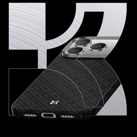 Benks Etui Magnetic Armor Air Armor Grid Kevlar Metal Frame 600D (B068) do Iphone 17 Air czarne