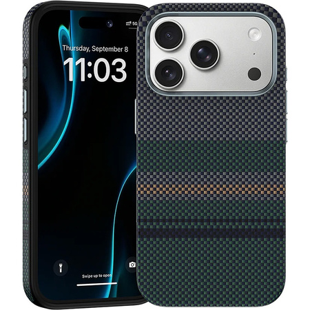 Benks Pancerne Etui Ochronne Armor Pro Aurora Kevlar Carbon 600D do iPhone 18 Pro / 17 Pro