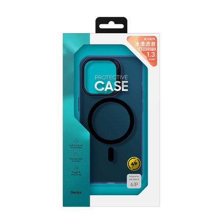 Benks Etui Magnetic Lucid Armor do iPhone 15 Pro białe – Smukłe, Przezroczyste Etui Ochronne z Eleganckim Wykończeniem