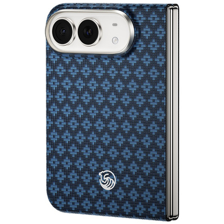 Benks Etui Magnetic Armor Grid Air Grand Combo do iPhone Duo niebieskie