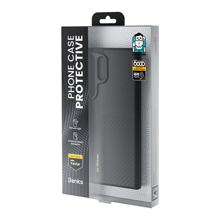 Benks Etui Montage Magnetic Carbon Kevlar Armor Pro Metal Frame 600D+1500D do Samsung Galaxy S24 Plus czarne – Pancerne Etui Carbon Kevlarowe z Aluminiową Ramką