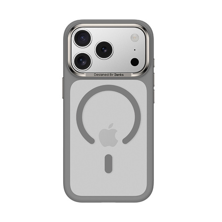 Benks Etui Magnetic Mist Metal Frame (A070) do iPhone 17 Pro Max Szare (Camera Control Button)