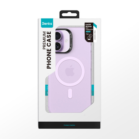 Benks Etui Magnetic Lucid Armor (C067) do iPhone 17 Fioletowe (Camera Control Button)