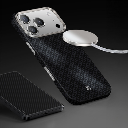Benks Etui Magnetic Armor Air Armor Grid Kevlar Metal Frame 600D (B068) do iPhone 17 Air Czarne