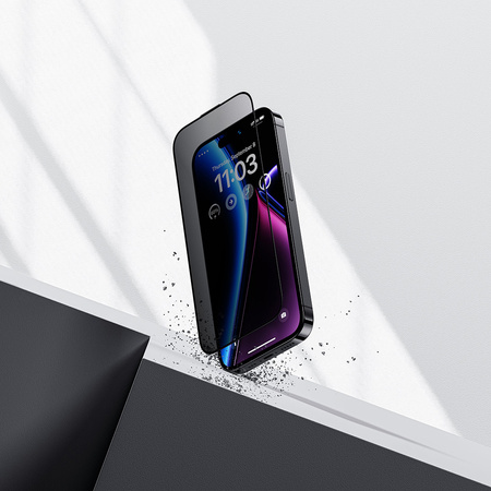 Benks Szkło Hartowane Ultra Shield Privacy Glass do iPhone 14 Pro Max / 15 Plus / 16 Plus Czarne