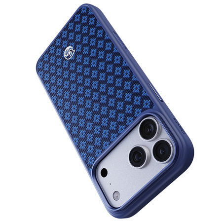 Benks Pancerne Etui Ochronne Armor Pro Armor Grid Kevlar Carbon Metal Frame 600D do iPhone 18 Pro / 17 Pro Niebieskie