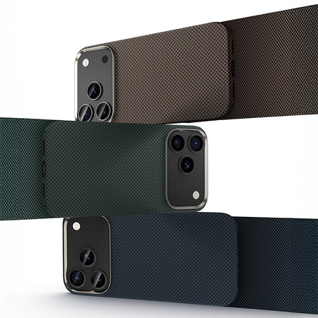 Benks Etui Magnetic Carbon Kevlar Armor Tint 1000D do iPhone 17 Pro Max zielone – Smukłe Etui Carbon Kevlarowe z Ochroną Premium