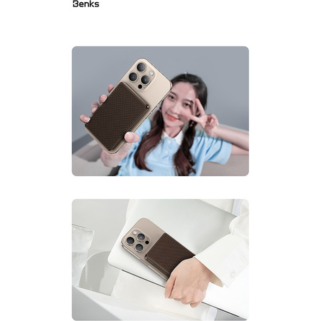 Benks Power Bank 10000mAh MP17 Armor Tint Gold - Typ C - magnetyczny z ładowaniem indukcyjnym