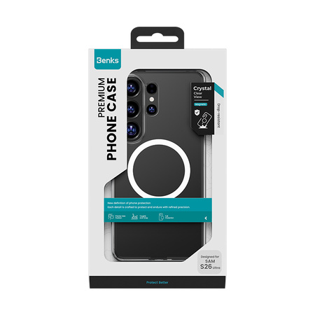 Benks Etui do Samsung Galaxy S26 Ultra Magnetic Crystal z MagSafe – Przezroczyste
