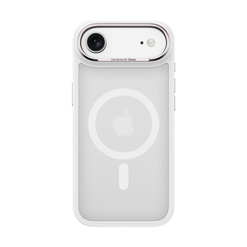 Benks Etui Magnetic Mist Metal Frame do iPhone 17 Air białe (Camera Control Button) – Smukłe Etui Metal Frame z Funkcją Camera Control