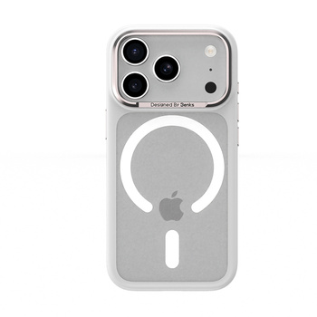 Benks Etui Magnetic Mist Metal Frame (K070) do Iphone 17 Pro Max biały (Camera Control Button)