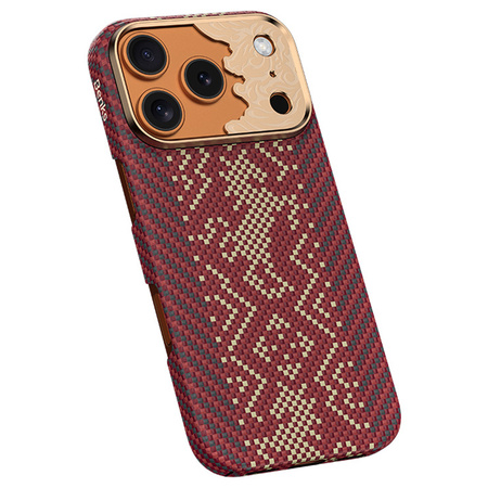 Benks Etui Magnetic Armor Air Knight Kevlar Metal Frame do iPhone 18 Pro / 17 Pro czerwone – wytrzymałe etui z włóknem Kevlar® i pełną ochroną MagSafe