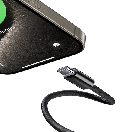 Benks Kabel D46 pleciony - Typ C na Lightning - PD 27W 3A 2 metry czarny