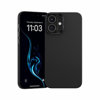 Benks Etui Magnetic Armor Air Kevlar PC Frame 600D do iPhone 16 Plus Czarne