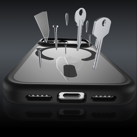 Benks Etui Magnetic Mist Metal Frame (A070) do Iphone 17 Pro Max szary (Camera Control Button)