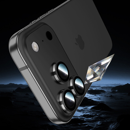 Benks Hartowane szkło Glass Warrior Lens Protector na aparat do iPhone 17 (2 sztuki) czarne – ochrona obiektywów, odporne szkło hartowane