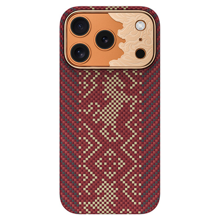 Benks Etui Magnetic Armor Air Knight Kevlar Metal Frame do iPhone 18 Pro Max / 17 Pro Max czerwone – wytrzymałe etui z włóknem Kevlar® i pełną ochroną MagSafe