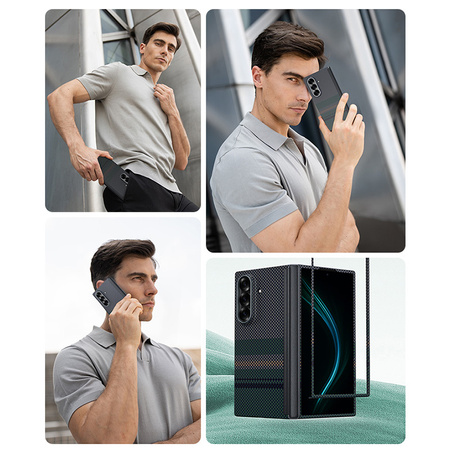 Benks Zestaw Combo Armor Air Aurora Axis Kevlar do Samsung Galaxy Z Fold 7 - back case + front cover + szkło