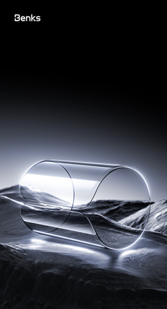 Benks Szkło Hartowane Glass Warrior Sapphire Coating (LS65) do iPhone 16 Pro Max Czarne (Thin Edge)