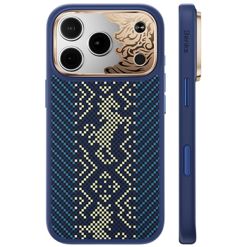 Benks Etui Magnetic Armor Pro Knight Kevlar Metal Frame do iPhone 18 Pro / 17 Pro niebieskie – wytrzymałe etui z włóknem Kevlar® i pełną ochroną MagSafe