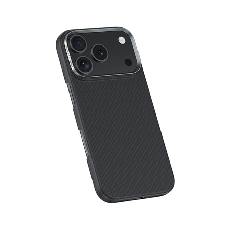 Benks Etui Magnetic Carbon Kevlar Armor Air Metal Frame 600D do iPhone 17 Pro czarne – Wytrzymałe Etui Carbon Kevlarowe z Ochroną Premium