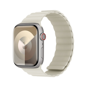 Benks Pasek Magnetic Silicone Watch Band do Apple Watch 38/40/41 beżowy